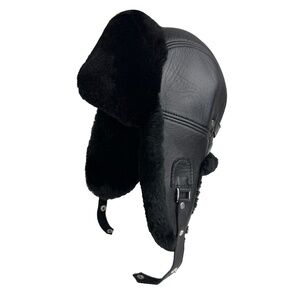 Real Sheepskin Ushanka Trapper Hat – Handmade Aviator Hat with Natural Sheepskin